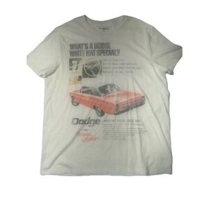Goodfellow & Co Dodge Dart White Hat Special Graphic T-Shirt Men's White L